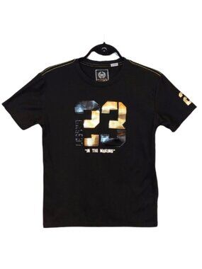💠CR24 Chrome Edge Boys Graphic Tee Black Gold Legend 23 Youth Size 14 16 Tshirt